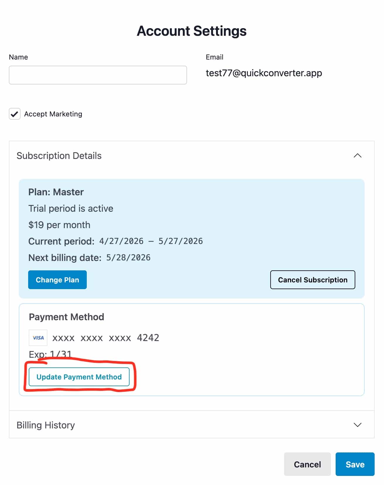 QuickBooks Desktop Import IIF options window